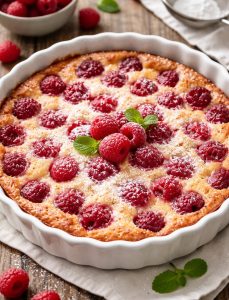 Raspberry clafouti