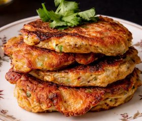 Spicy aubergine pancakes