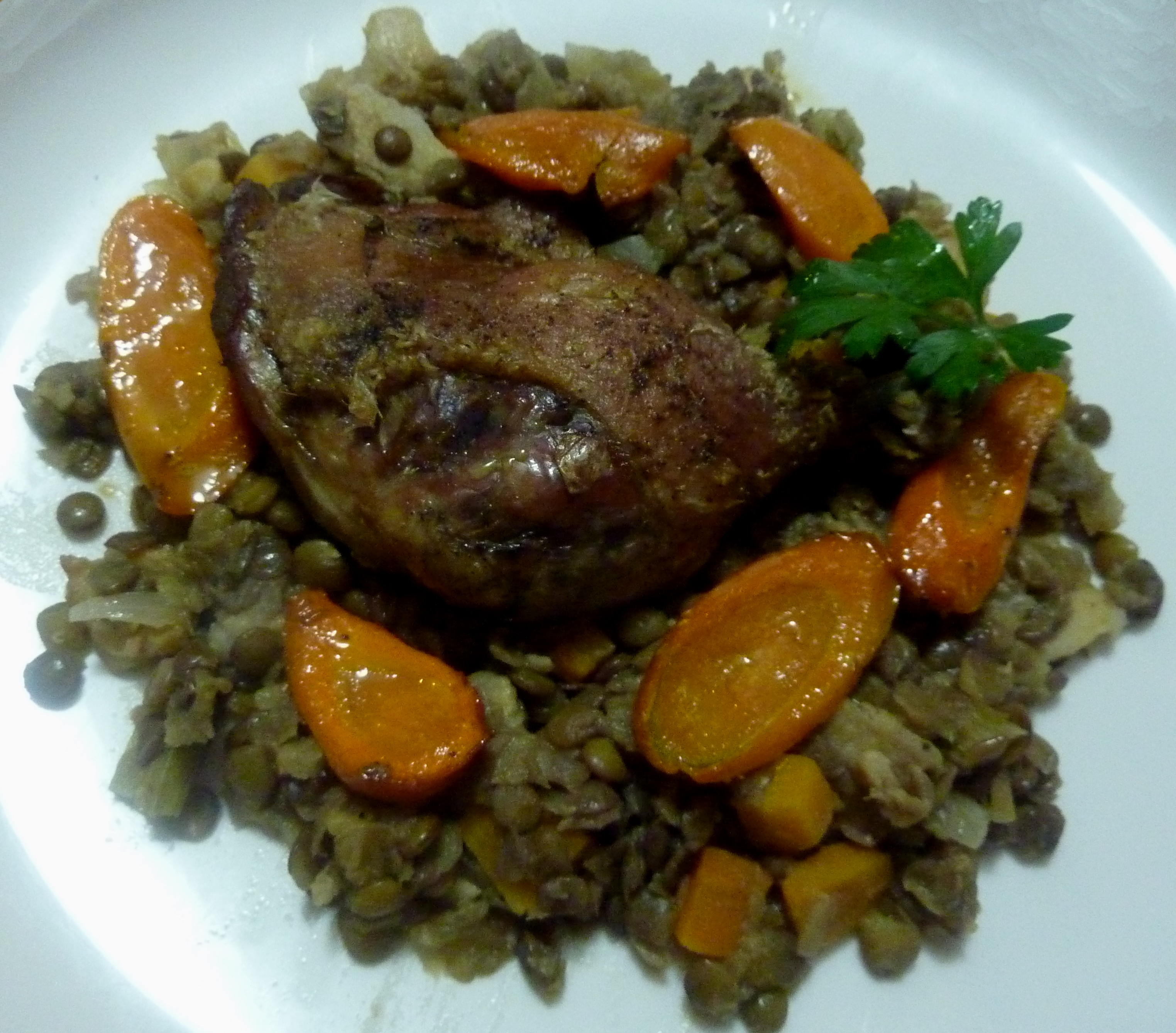 duck with carrots and lentils What's the recipe today