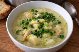 Smoked haddock and leek chowder