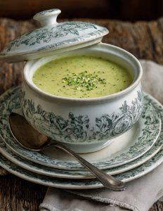 courgette, leek and parmesan soup