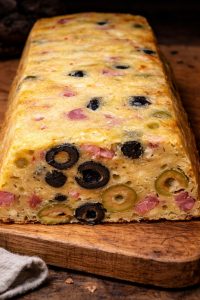 Cheese, ham and olive loaf