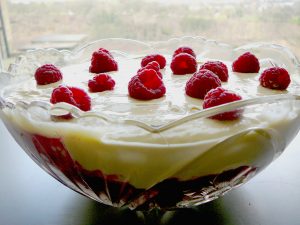 Raspberry dream trifle