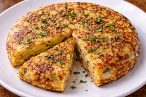 Sweet onion and potato tortilla