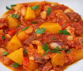 Chorizo and butternut chilli