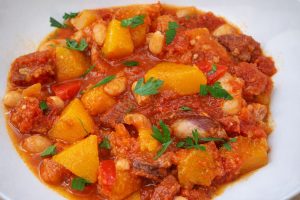 Chorizo and butternut chii