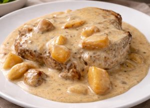 cider, apple and cream sauce