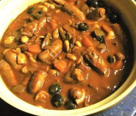 Sausage, bean and mushroom casserole