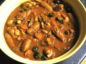 sausage, bean and mushroom casserole