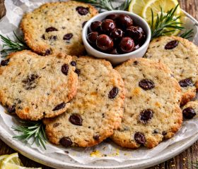 Sweet lemon-olive cookies
