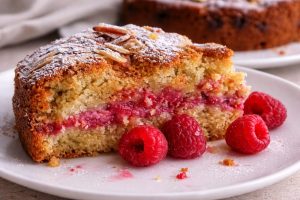 raspberry bakewell cake