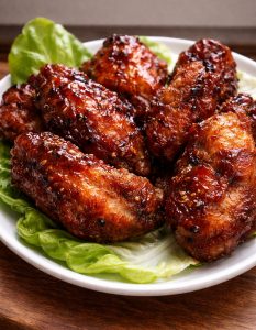 hot, sticky chicken wings
