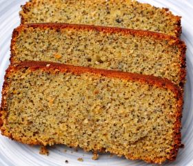 Orange poppy seed pound cake