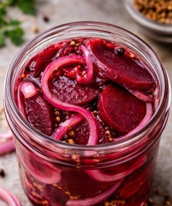 Sweet beetroot and onion pickle