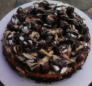 Chocolate brownie cheesecake