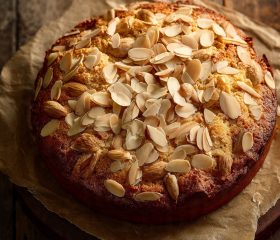 Honey almond cake