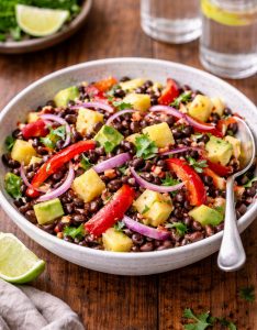 black bean pineapple salad
