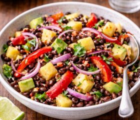Black bean and pineapple salad