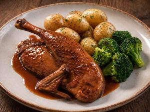 Pheasant in chocolate sauce